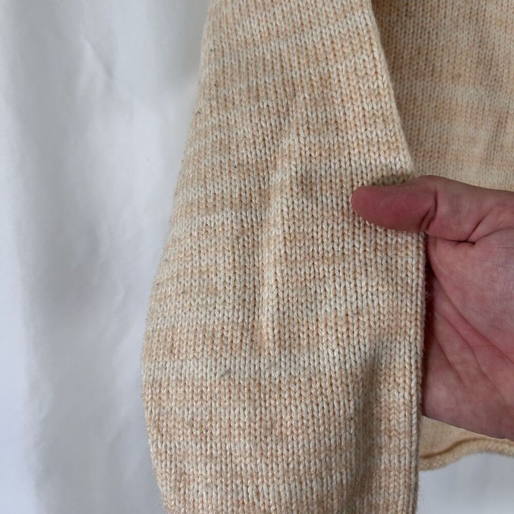 Madewell Wool Blend Sweater Women's XL Beige Knit Mohair Yak Hair Round Neck - Picture 5 of 7